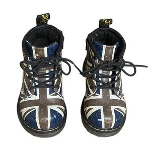 Dr. Martens Union Jack baby shoes size 6.